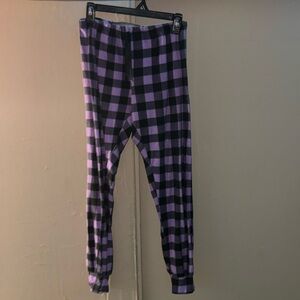 Purple and black tie sleep pants